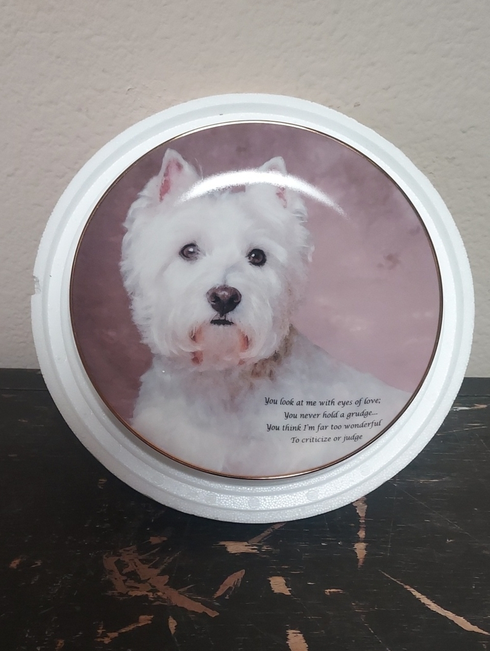 Danbury Mint "Eyes of Love" Westie Dog Collector Plate B2177 - NWOT